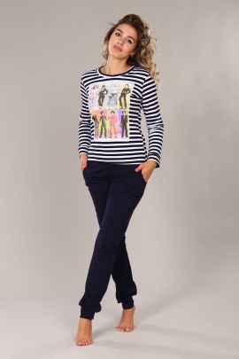 Женский домашний костюм с брюками 68