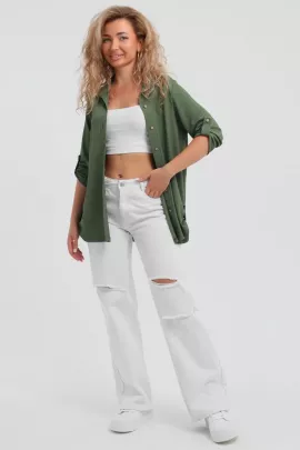 Рубашка 36963 хаки последний размер