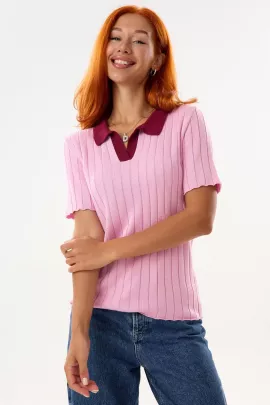 Футболка женская вязаная поло 302159