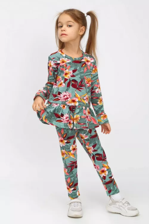 Костюм детский Лилии на зеленой клетке последний размер