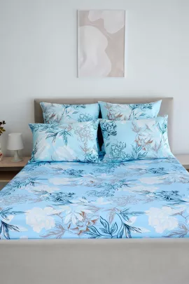 Простыня поплин - Симфония, цвет голубой