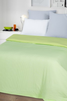 Пододеяльник трикотажный на молнии Клетка (зеленый)  175х215 262