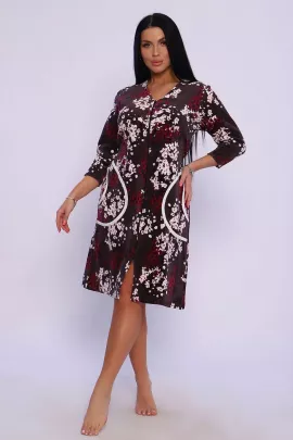 Халат 47124 велюровый темно-серый последний размер