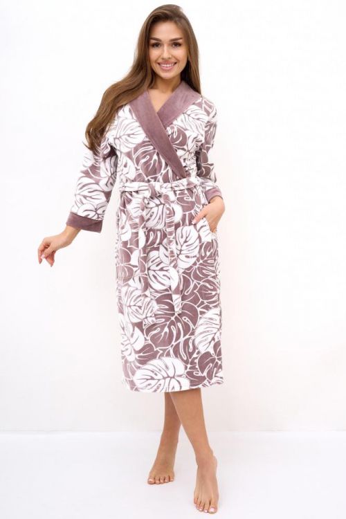 Халат 895203 велюровый мокко последний размер