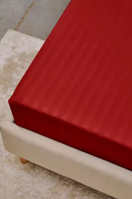 Простыня Микрофибра Страйп - Красный