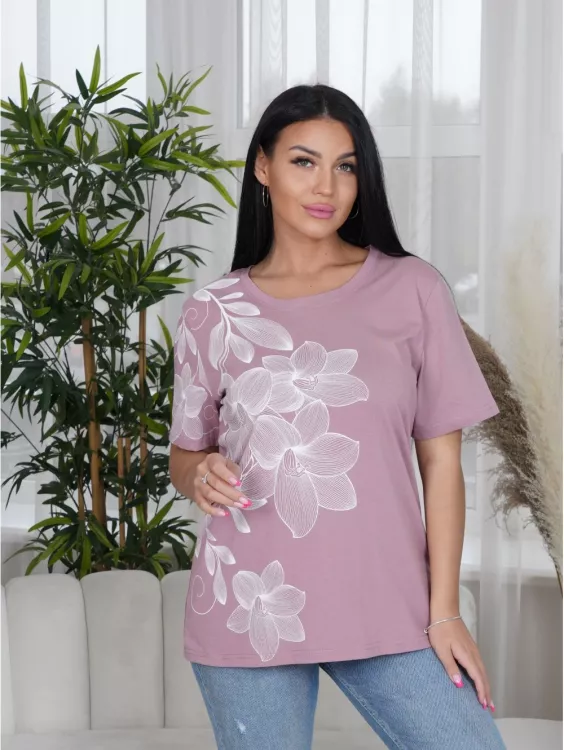 Футболка женская Орхидея (сухая роза)