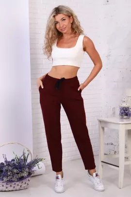 Брюки женские 8-038е (марсала)