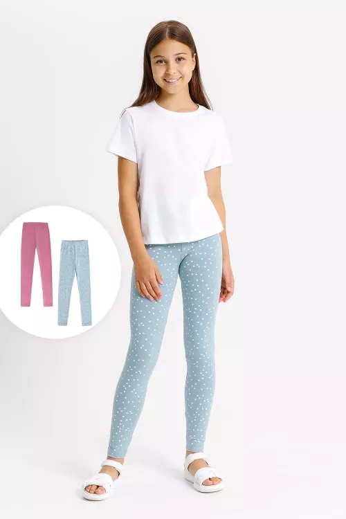 Леггинсы для девочек (пара) 147719-2