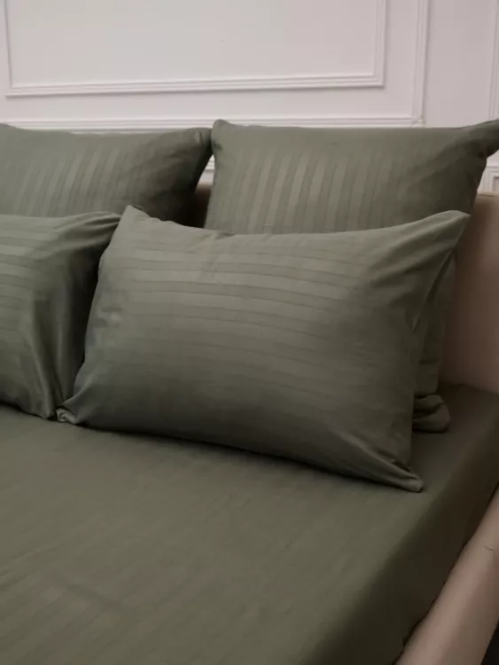 Комплект наволочек Микрофибра Страйп - Хаки