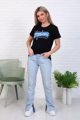 Футболка женская 6-197а (черный)