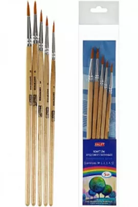 Набор кистей (синтетика №1,2,3,4,5) (НК-5562) последний размер