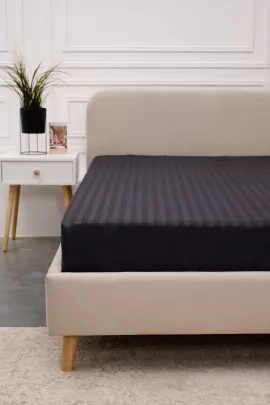 Простыня Микрофибра Страйп - Графит