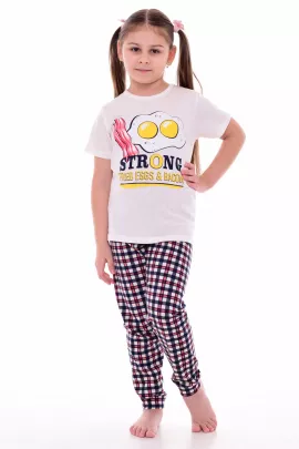 Пижама детская 7-284 (молоко), Яичница