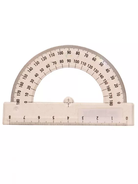 Транспортир прозрачный 8 см ТР-6014 последний размер