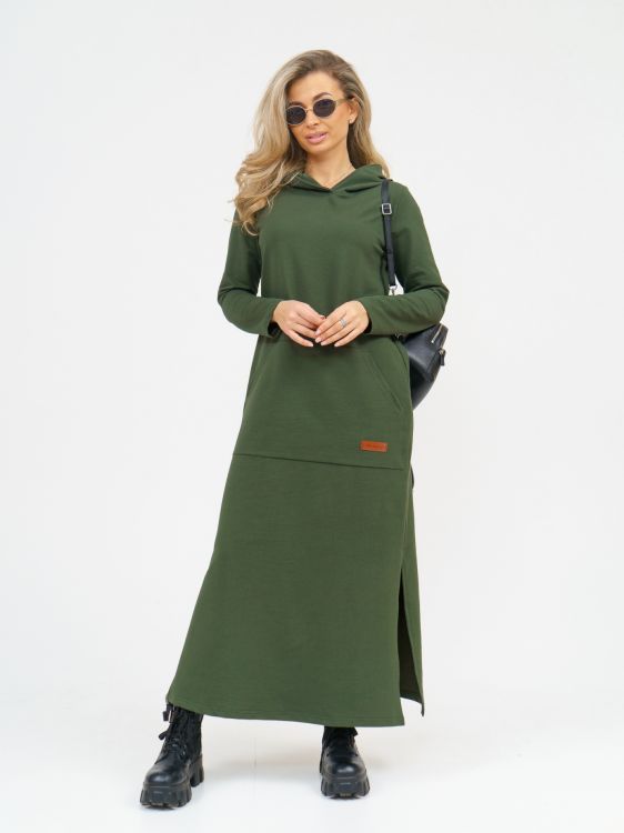 Платье 865 хаки последний размер