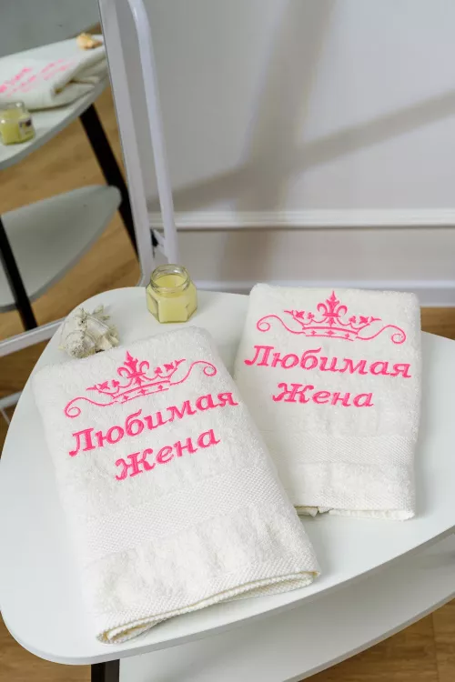 14419/6 Любимая жена полотенце махровое плотность 400гр