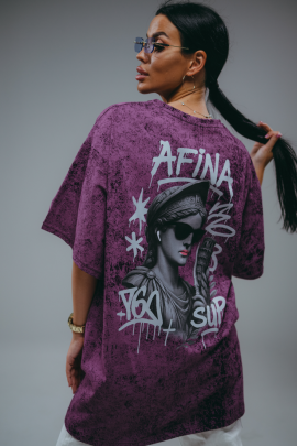 Ирбис футболка женская (баклажан варенка)