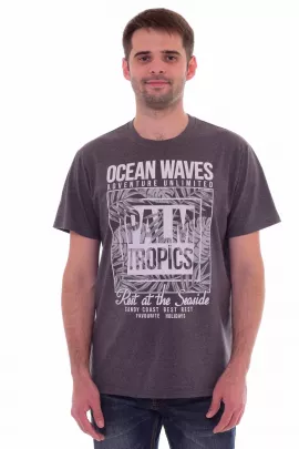 Футболка мужская 9-104б (антрацит-меланж)