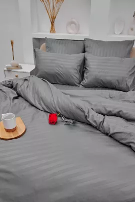 Пододеяльник Микрофибра Страйп - Светлый серый