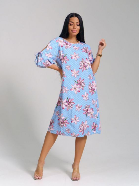 Платье Лилия голубой последний размер