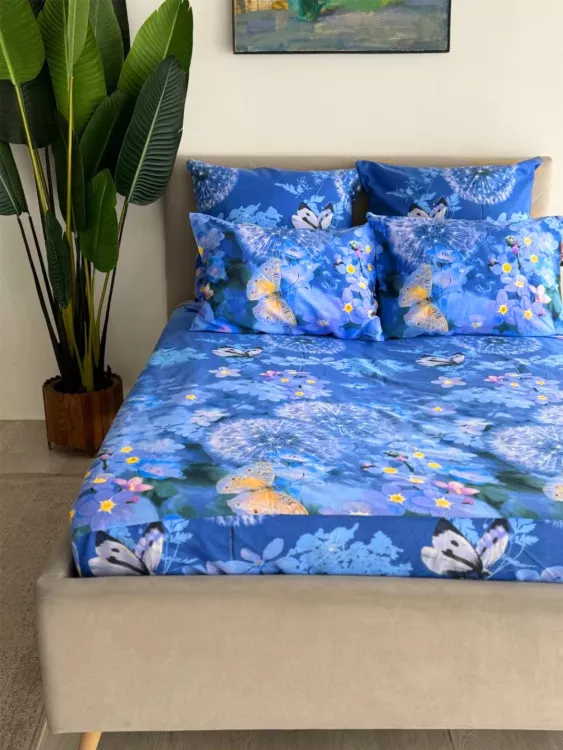 Простыня бязь на резинке - Одуванчики