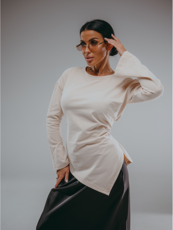 Бренда лонгслив женский (бежевый)