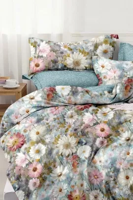 Постельное белье поплин эксклюзив на молнии - Цветочная симфония