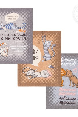 Набор полотенец из рогожки "Кошачьи тайны"  45*50 2Н_ПКР.45.60