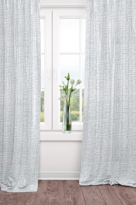 Шторы для гостиной с подхватом Лен серый Ш.145.260 145*260 Ш.145.260