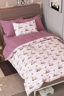 Зайчики(роз) КПБ поплин подростковый