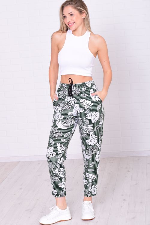 Брюки женские 8-031л1 (хаки) Монстера