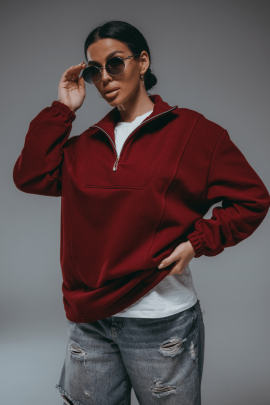 Брамея свитшот женский (бордо)