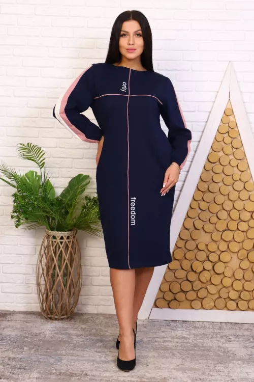 Платье 20654 индиго последний размер