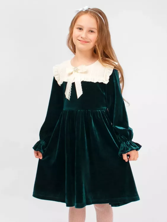 Платье бархатное для девочки 34567