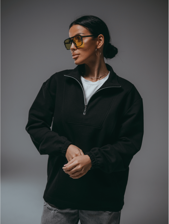 Брамея свитшот женский (черный)