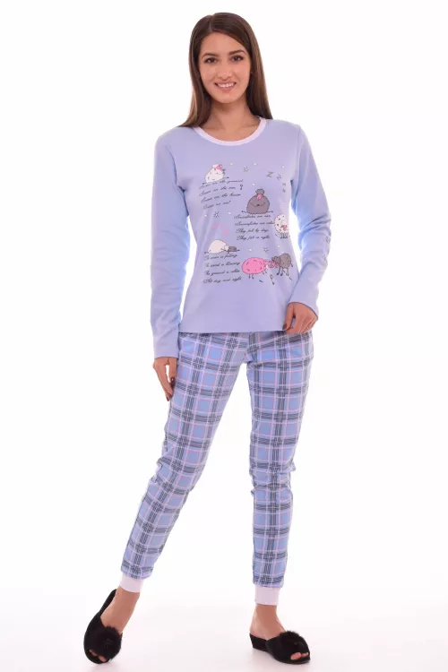 Пижама женская 1-119 (голубой)