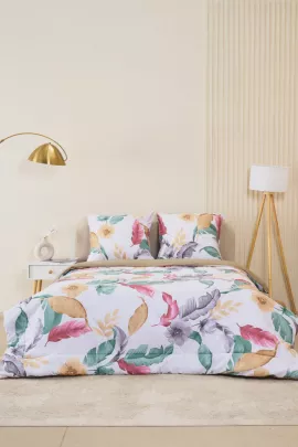 Комплект постельного белья из сатина с одеялом - Листья тропиков