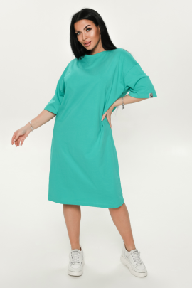 Салли платье-футболка женское (изумруд)