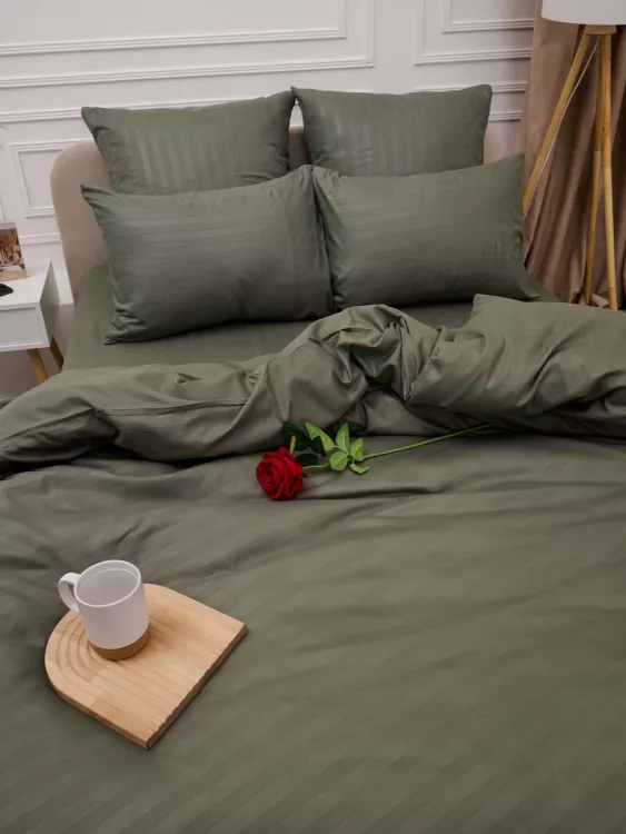 Пододеяльник Микрофибра Страйп - Хаки