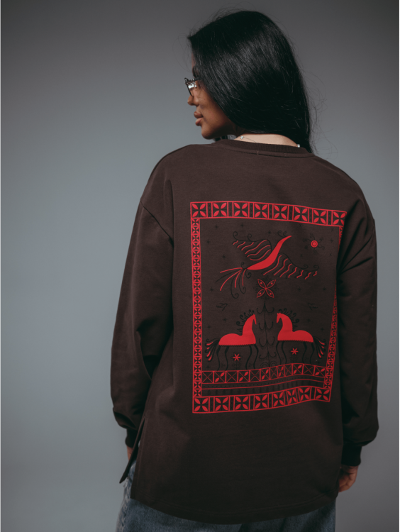 Русь свитшот женский (шоколад)