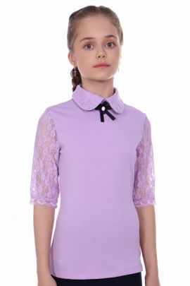 Блузка детская 1100 светло-сиреневый последний размер
