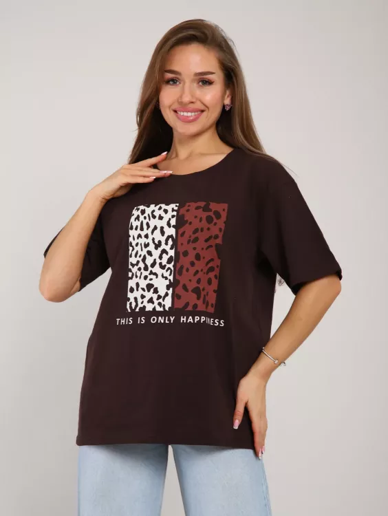 *Футболка женская Ф-2-043а (шоколад)