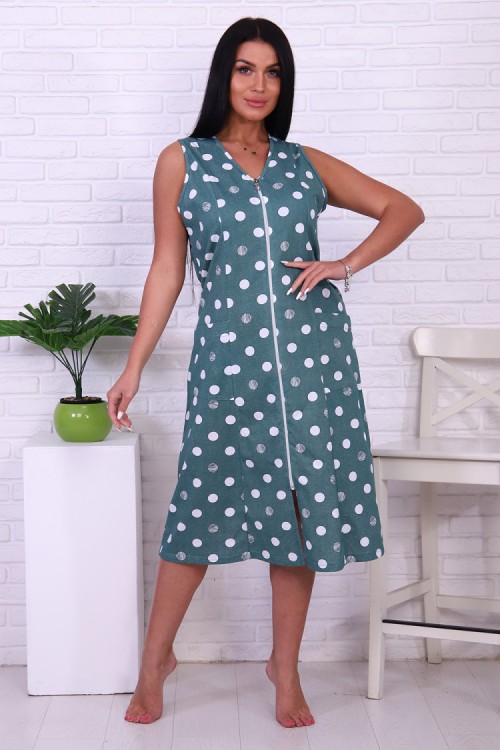 Халат 2687 зеленый горох последний размер