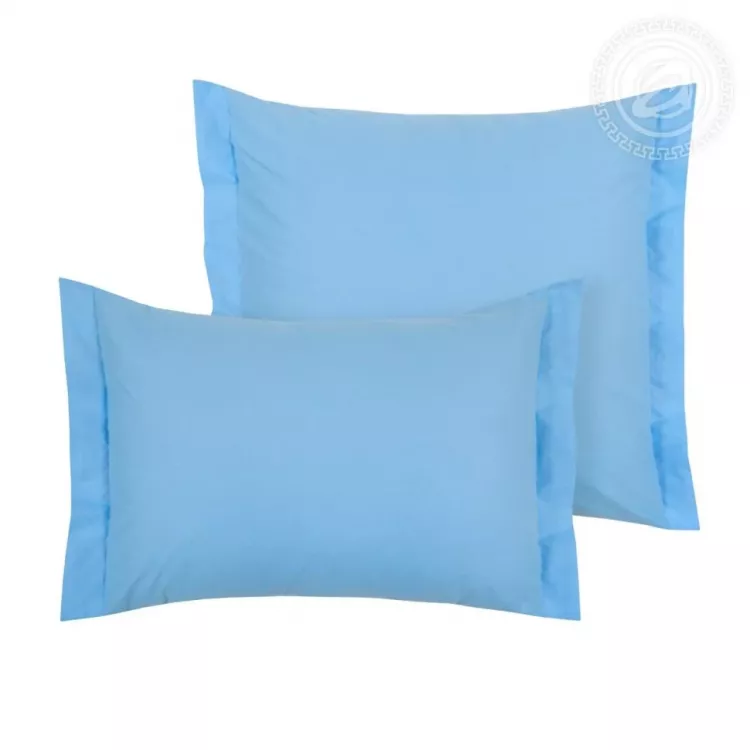 Наволочка с ушками Голубой поплин 2 шт. последний размер