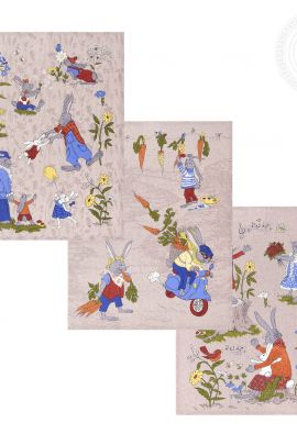 Набор полотенец из рогожки "Морковкино" 2Н_ПКР.45.60 45*60 2Н_ПКР.45.60