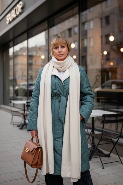 Зимняя куртка пальто с меховым воротником арт.2815