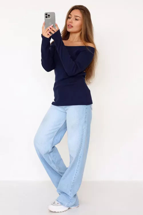 Лонгслив женский 21110 (синий)