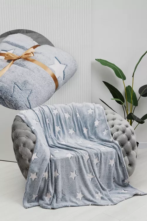 Плед велсофт 1P-179 ЗВЕЗДЫ