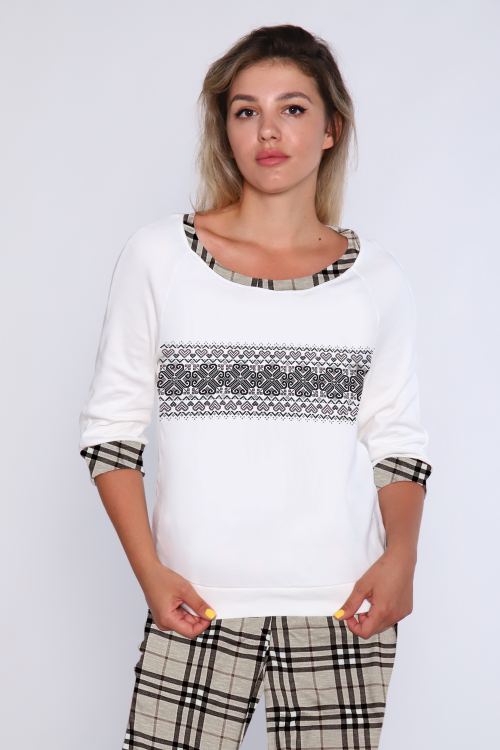 Женский домашний костюм с брюками 66